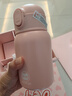 HOTPLUS衛(wèi)衣小熊保溫杯情侶女生高顏值可愛吸管水杯生日禮物送女友 粉色衛(wèi)衣熊【限定款禮盒】 450ml 一杯雙蓋/斜挎便攜式兒童吸管杯 曬單實拍圖