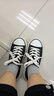 斯凱奇（Skechers）女鞋秋季潮流百搭透氣時(shí)尚板鞋帆布鞋 黑色/BLK 36.5 曬單實(shí)拍圖