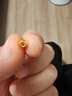 中國黃金（CHINA GOLD）小金珠黃金轉(zhuǎn)運珠男女款足金古法配件七夕情人節(jié)禮物 復(fù)購補貼 【古法金珠】約0.04g-直徑4MM【紀念品】 三顆金珠 無繩 曬單實拍圖