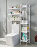馬桶置物架多層上方落地式層架多功能衛生間洗手間收納架子儲物架 白色【83.6*24*168cm】 曬單實(shí)拍圖
