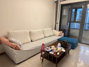 家妮兒 沙發(fā)套全包罩四季通用萬能沙發(fā)墊懶人保護(hù)套防貓爪防塵蓋布巾 條紋淺灰送1個(gè)抱枕套 305-360cm送1個(gè)抱枕套)五人位 曬單實(shí)拍圖