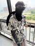 JEEP吉普太陽(yáng)能電風(fēng)扇遮陽(yáng)帽夏季大帽檐漁夫帽戶(hù)外旅游登山釣魚(yú)防曬帽 深灰三件套【帽子+面罩A+冰袖2雙 曬單實(shí)拍圖