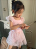 G.DUCKKIDS小黃鴨愛(ài)莎公主裙兒童游泳衣女童泳裝溫泉女寶寶沙灘夏天泳衣紗裙 藍色 110 cm 曬單實(shí)拍圖