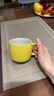 琺寶（staub）咖啡杯系列陶瓷馬克杯牛奶杯早餐杯辦公水杯子拿鐵杯下午茶 卡布奇諾杯250ml 檸檬黃 曬單實拍圖