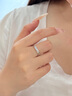 老鳳祥足銀戒指女士活口戒指表白求結婚七夕情人節禮物送女友老婆生日 足銀交織戒指-女 曬單實(shí)拍圖