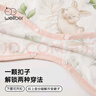 威爾貝魯（WELLBER）嬰兒睡袋寶寶竹棉紗布睡衣男女童家居睡裙春夏季 花園小兔120cm 曬單實(shí)拍圖