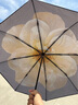 蕉下（beneunder）太陽傘女三折防曬防紫外線黑膠傘雙層小黑傘晴雨兩用遮陽傘果趣 梨白 曬單實(shí)拍圖