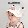 愛(ài)寶適嬰兒帽子夏季網(wǎng)眼寶寶鴨舌帽兒童大帽檐外出遮陽(yáng)太陽(yáng)帽卡其熊T181 曬單實(shí)拍圖