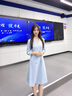 艾尚臣氣質女神范高端西裝連衣裙女裝教師職業(yè)通勤商務正裝工作服 藍色連衣裙 L  【112-122】 曬單實拍圖
