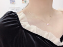 法蔻彩金色項(xiàng)鏈女鎖骨鏈吊墜頸鏈一吻永痕生日禮物送女友送老婆 粉色520 曬單實(shí)拍圖