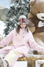 酷峰【極光】滑雪服套裝2025新款專業(yè)3L雪衣雪褲女男外套單板雙板裝備 粉躍上衣【3L單層】 M 曬單實拍圖