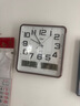 康巴絲（Compas）掛鐘客廳 萬年歷溫濕度時鐘 簡約石英鐘表掛墻C2983 咖木 37cm 曬單實拍圖