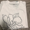 茵曼休閑百搭刺繡花朵純棉T恤2025夏季女裝新款寬松落肩短袖上衣 米白色 S 曬單實(shí)拍圖