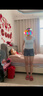 UR2025夏季新款女裝復(fù)古休閑水洗腰帶裝飾牛仔短褲UYY850143 藍(lán)色 (偏短) 27 曬單實(shí)拍圖