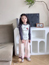 班喜迪女童長袖t恤春秋款2025新款洋氣兒童上衣寶寶衣服秋裝小童打底衫 韓灰色 110 曬單實拍圖