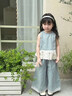 G.DUCKKIDS小黃鴨女童夏裝牛仔套裝2025新款兒童闊腿褲兩件套寶寶夏季衣服 XFQ-花邊套裝 120 (建議105-115cm 4-5.2周歲) 曬單實拍圖
