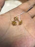 周六福（ZLF）  黃金耳環(huán)女款5G足金甜美小清新雪花耳墜耳釘 計價 1.39g 曬單實拍圖