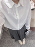 茵曼通勤府綢襯衫2025秋女裝新款法式簡(jiǎn)約寬松長(zhǎng)袖襯衣 珍珠白 M 曬單實(shí)拍圖