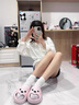 拖鞋女可愛(ài)卡通loopy小海貍夏季踩屎感居家防滑可外穿厚底涼拖鞋 粉色 38-39 標準碼 曬單實(shí)拍圖