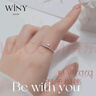唯一（Winy）925純銀情侶戒指對(duì)戒一對(duì)實(shí)用求婚戒指男士女款生日禮物首飾 曬單實(shí)拍圖