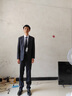 羅蒙西服套裝男士商務(wù)修身西裝男職業(yè)正裝小西服新郎伴郎結(jié)婚禮服外套 黑色雙扣【西服+西褲+襯衫】 XL /175【115-130斤】+7件禮品 曬單實(shí)拍圖