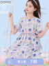 多妙屋女童連衣裙夏季2025新款兒童裙子中大童洋氣薄款公主裙純棉童裝 紫色 160 cm 曬單實拍圖