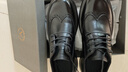 奧康（Aokang）男鞋2025春季牛皮時(shí)尚休閑布洛克皮鞋上班通勤系帶皮鞋黑色42碼 曬單實(shí)拍圖