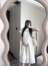 革曼孕婦連衣裙中長(zhǎng)款2025夏季新款氣質(zhì)減齡孕婦裝寬松遮肚雪紡裙子女 藍(lán)色裙 XL 曬單實(shí)拍圖