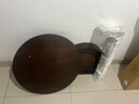 青櫨實(shí)木圓茶幾休閑陽(yáng)臺(tái)客廳沙發(fā)邊幾邊柜小圓桌創(chuàng)意角幾邊桌小桌子 【升級(jí)隱藏式抽屜】胡桃色58CM 【 送貨上門 進(jìn)口橡膠木】 曬單實(shí)拍圖