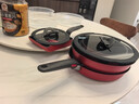 特福（Tefal）鍋具套裝百變鍋可拆卸煎炒鍋有鈦不粘鍋六件套千葉玫瑰紅 曬單實拍圖