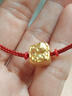 六桂福珠寶七夕禮黃金轉(zhuǎn)運珠 馬上有錢 3D硬足金轉(zhuǎn)運珠手繩 SD0700491 0.95 曬單實拍圖