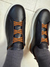 Zegna【雙11甄選】杰尼亞男鞋黑色鹿皮配皮革TripleStitch?奢華休閑鞋 黑色 41 (7) 曬單實(shí)拍圖