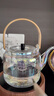 容山堂玻璃煮茶壺燒水壺電陶爐圍爐煮茶套裝養(yǎng)生壺煮茶器功夫茶具泡茶壺 竹把煥彩玻璃蒸煮茶器-海水江崖 曬單實拍圖