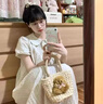 FSHE小個子娃娃領(lǐng)白色連衣裙子女裝夏季2025新款氣質(zhì)長裙今年流行 連衣裙 S 40/45kg 曬單實拍圖