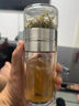 WCZ德國(guó)精工玻璃杯泡茶杯茶水分離高端杯男過(guò)濾獨(dú)立茶倉(cāng)雙層男士水杯 鋼本色250ml 帶杯套杯刷 曬單實(shí)拍圖