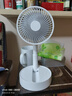 那時海折疊伸縮可充電小風扇USB可蓄電電風扇電池小電扇戶外隨身便攜式風扇桌面靜音臺式風扇大風力 可搖頭-2倍電量-6寸折疊伸縮充電+快充頭 曬單實拍圖