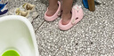 牧童兒童拖鞋夏男寶寶洞洞鞋軟底女童卡通洗澡嬰幼兒家居鞋萌兔粉160 曬單實(shí)拍圖