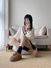 卓詩尼厚底小皮鞋勃肯鞋女2025年秋季新款復(fù)古百搭增高樂福鞋休閑鞋單鞋 棕色 37 曬單實拍圖