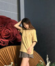 美職棒（MLB）官方 短袖男女25春款情侶女士半袖純色圓領(lǐng)潮流休閑T恤3ATSB0153 波士頓隊/米黃色 L 175/96A 曬單實拍圖