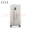 ELLE26英寸白色運(yùn)動(dòng)行李箱女士拉桿箱大容量拉鏈密碼鎖旅行箱 曬單實(shí)拍圖