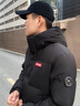 鴨鴨（YAYA）時(shí)空道宇系列反季羽絨服男女同款2025新款情侶立領(lǐng)羽絨面包服S 青光黑色 L (175) 【適合130-150斤】 曬單實(shí)拍圖