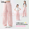 迪士尼女童夏褲子蕾絲花邊直筒褲新女孩韓系休閑長(cháng)褲PBZPL3123 粉色 150 曬單實(shí)拍圖