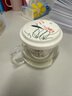 美斯尼 玻璃茶杯茶水分離水杯陶瓷過濾內(nèi)膽辦公室茶杯茶具高硼硅泡茶杯 綠荷（300毫升） 曬單實拍圖