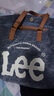 LEE2024新款大容量托特包單肩手提電腦包女士包包男女通勤大學生書包 經典熱銷款 水洗藍 曬單實拍圖