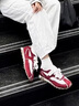 TOOMANYSHOES 【吳昕同款】甜味補劑 夏季新款軟底網面運動鞋透氣休閑德訓鞋女 酒紅色 36 曬單實拍圖