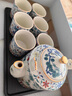 baldauren功夫茶具一壺六杯提梁壺茶杯套裝禮盒送媽媽壽宴喬遷結婚生日禮物 2.(百鳥(niǎo)朝鳳)丨提梁壺套裝(羅漢 曬單實(shí)拍圖