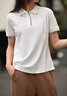 FILA 斐樂官方女子針織短袖領(lǐng)航POLO衫2025夏季新款時(shí)尚休閑涼感上衣 云白-WT XL 175/92A/XL 曬單實(shí)拍圖
