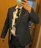 BUSYCON英式柏林藍(lán)西服男士青年職業(yè)上班面試正裝商務(wù)休閑風(fēng)抗皺西服外套 柏林藍(lán)單排扣（上衣+褲子） 50 參考體重135-145斤 曬單實(shí)拍圖