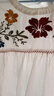 茵曼【100%棉】甜美花朵刺繡襯衫女裝2025夏季新款淡人穿搭短袖上衣 云朵白 M 曬單實(shí)拍圖