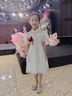 奧萬森aowansen女童禮服輕奢小眾鋼琴演出服兒童生日公主裙女孩主持人花童婚禮裙 2306白色 長袖 +送皇冠 150 cm 曬單實(shí)拍圖